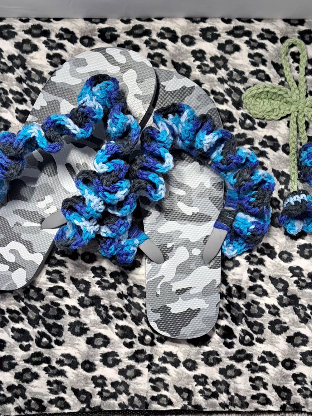 Camo Gray Flip Flops